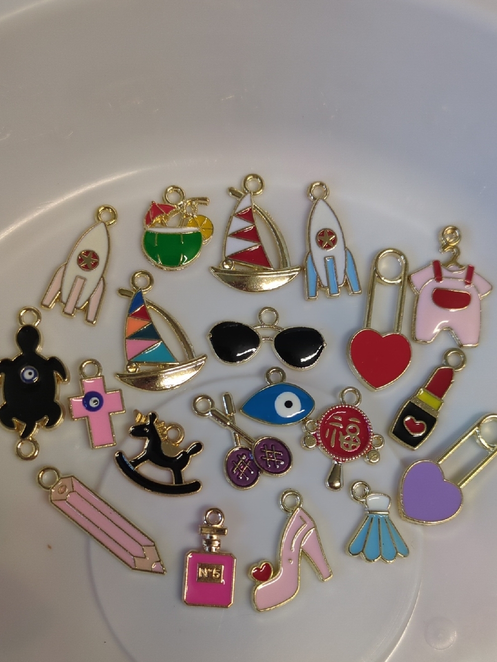 💚4/$10💚Y31 Enamel Charm Set - Assorted Activity and Household Items for DIY